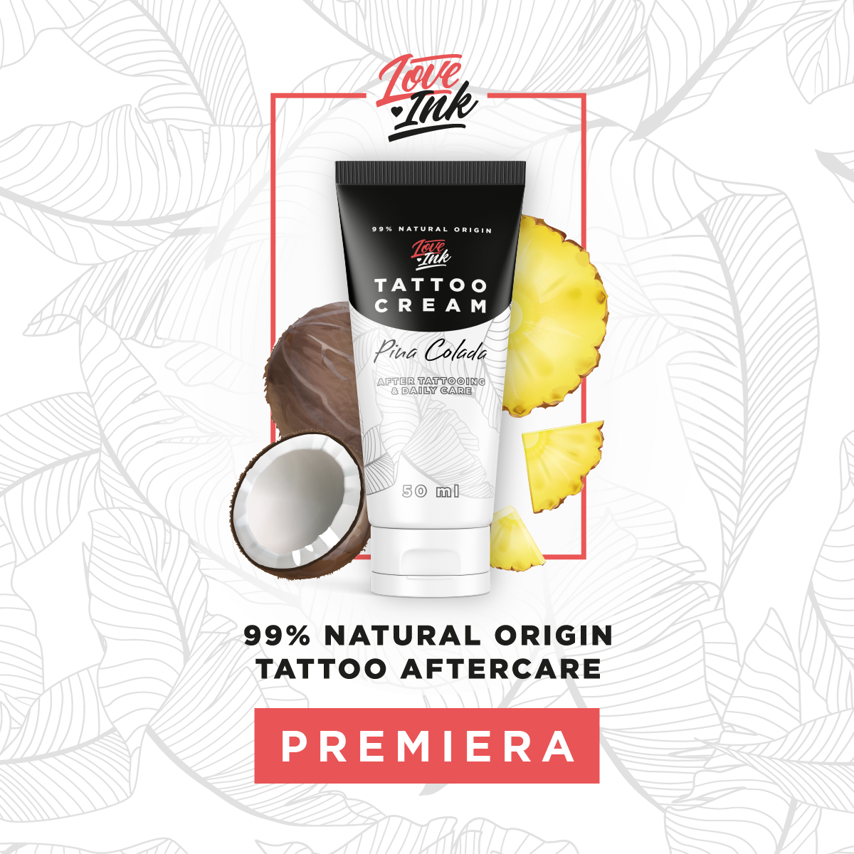 Tattoo Cream Piña Colada 50ml - Krem do tatuażu