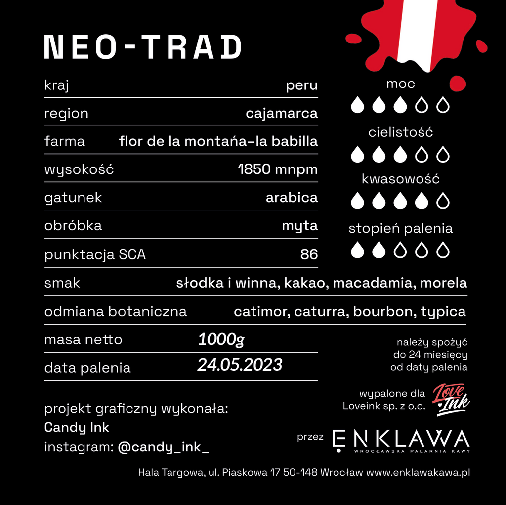 Kawa Ziarnista Speciality - Neo-Trad - 250g / 1000g