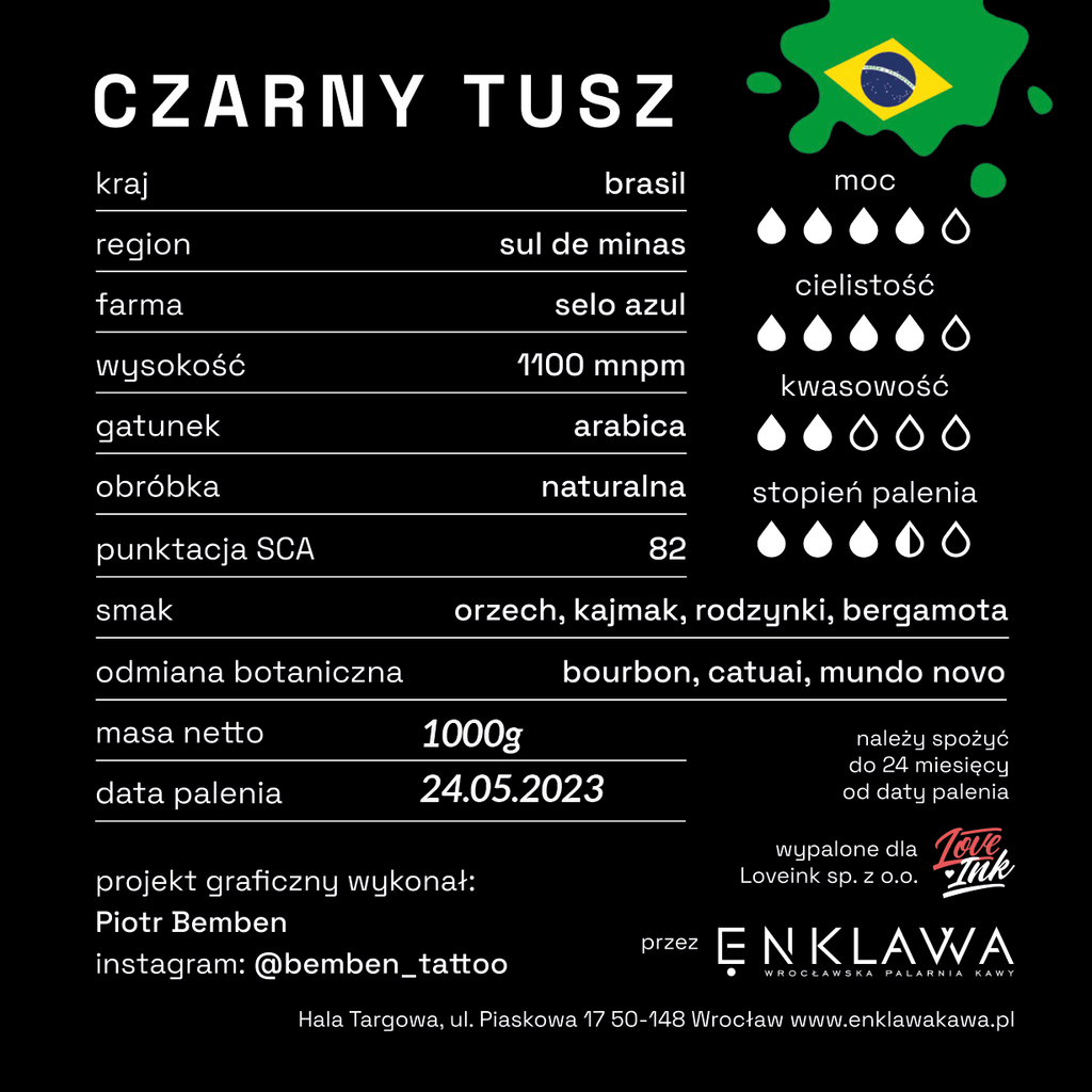 Kawa Ziarnista Speciality - Czarny Tusz - 250g / 1000g