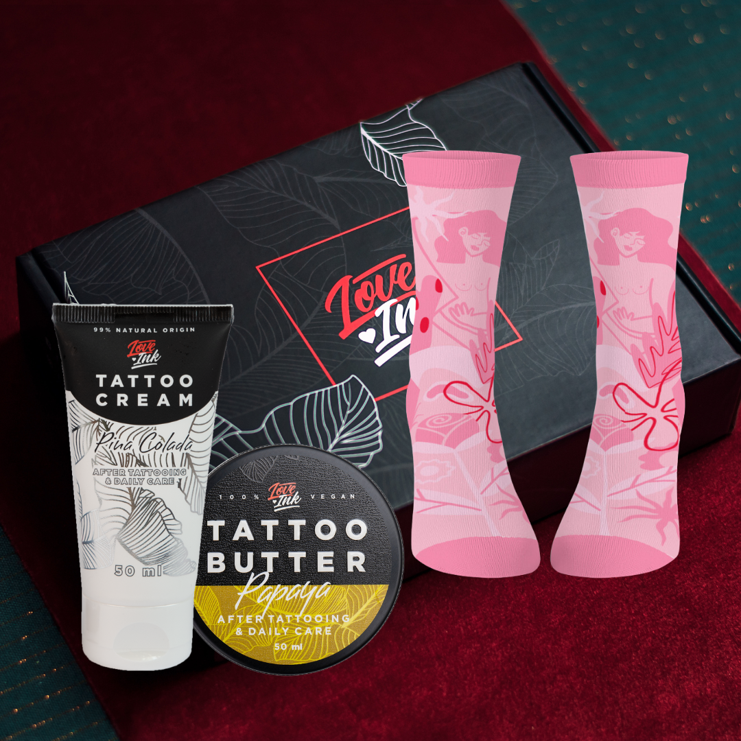 Zestaw Prezentowy: Skarpetki + Tattoo Cream + Tattoo Butter 50ml