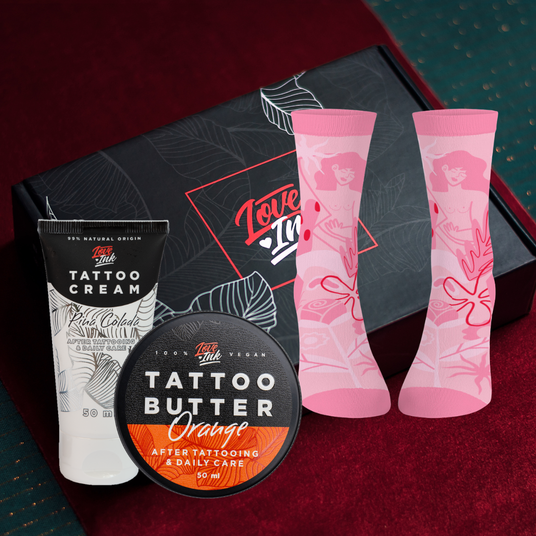 Zestaw Prezentowy: Skarpetki + Tattoo Cream + Tattoo Butter 50ml